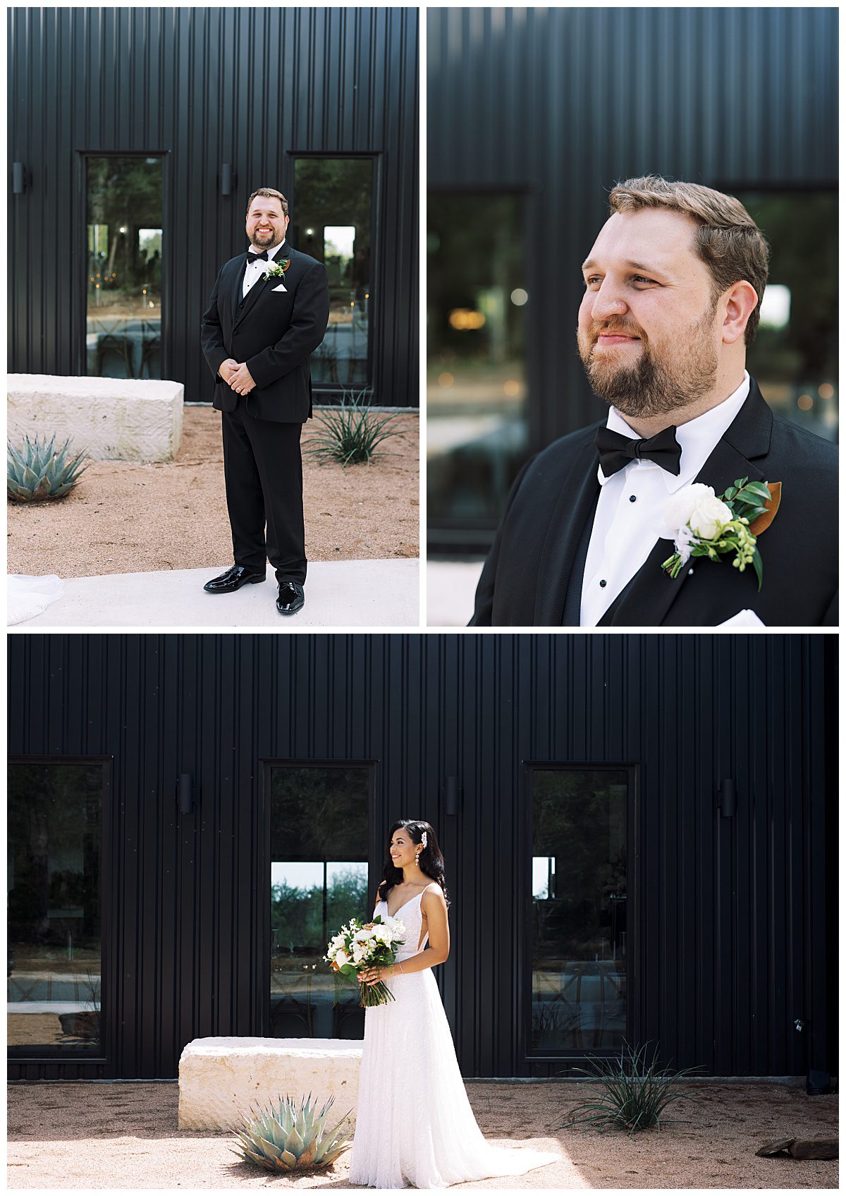 Groom portraits outside The Union House, a modern DFW Wedding Venue captured by Brittany Partain, a DFW Wedding Photographer. 