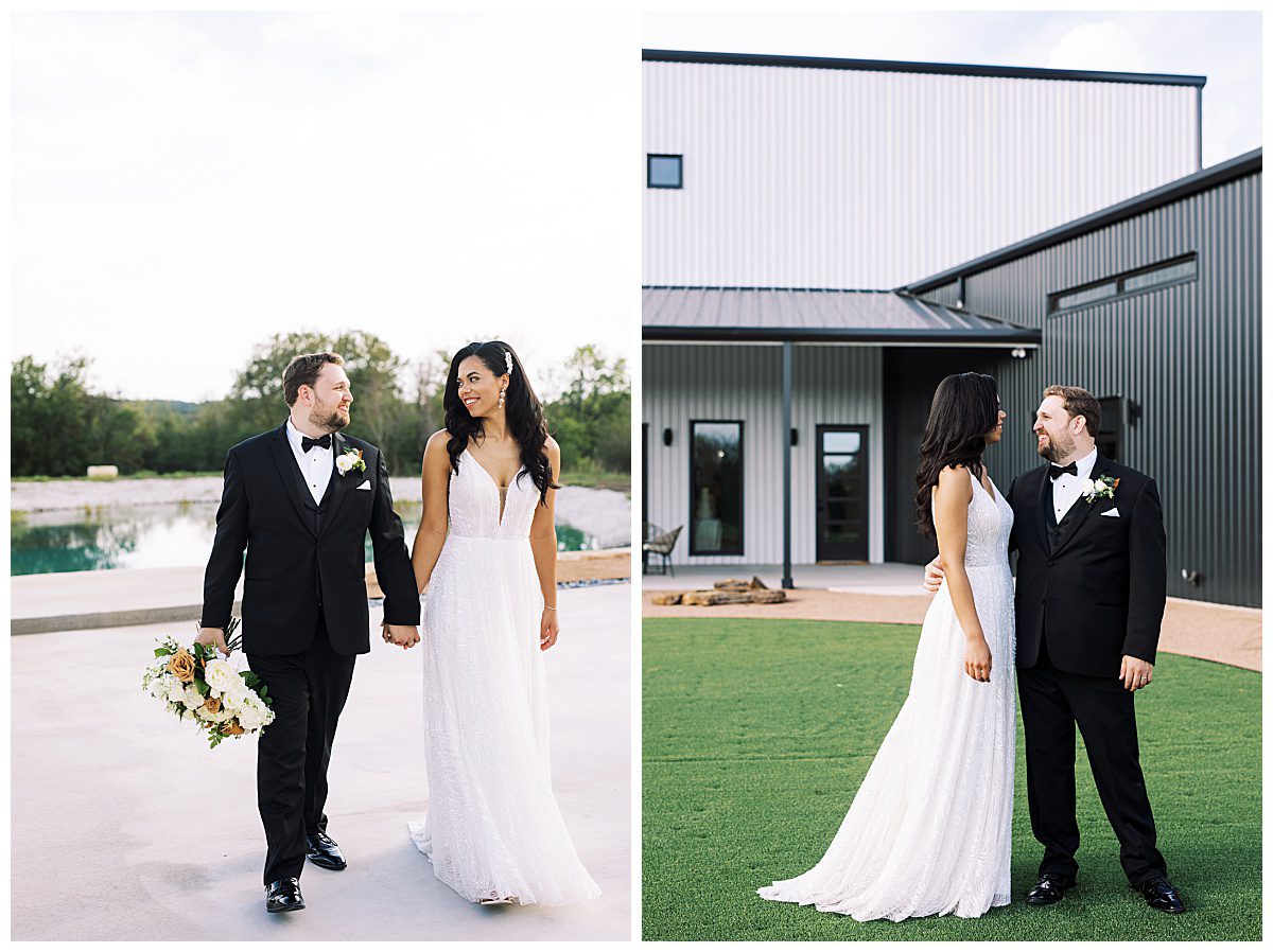 Bride and Groom wedding portraits at The Union House near Fort Worth, Texas captured by Brittany Partain, a Fort Worth Wedding Photographer. 