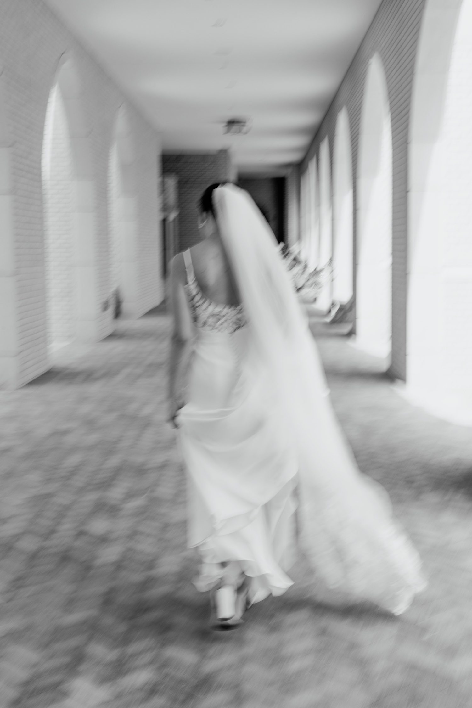 blurry bridal photo
