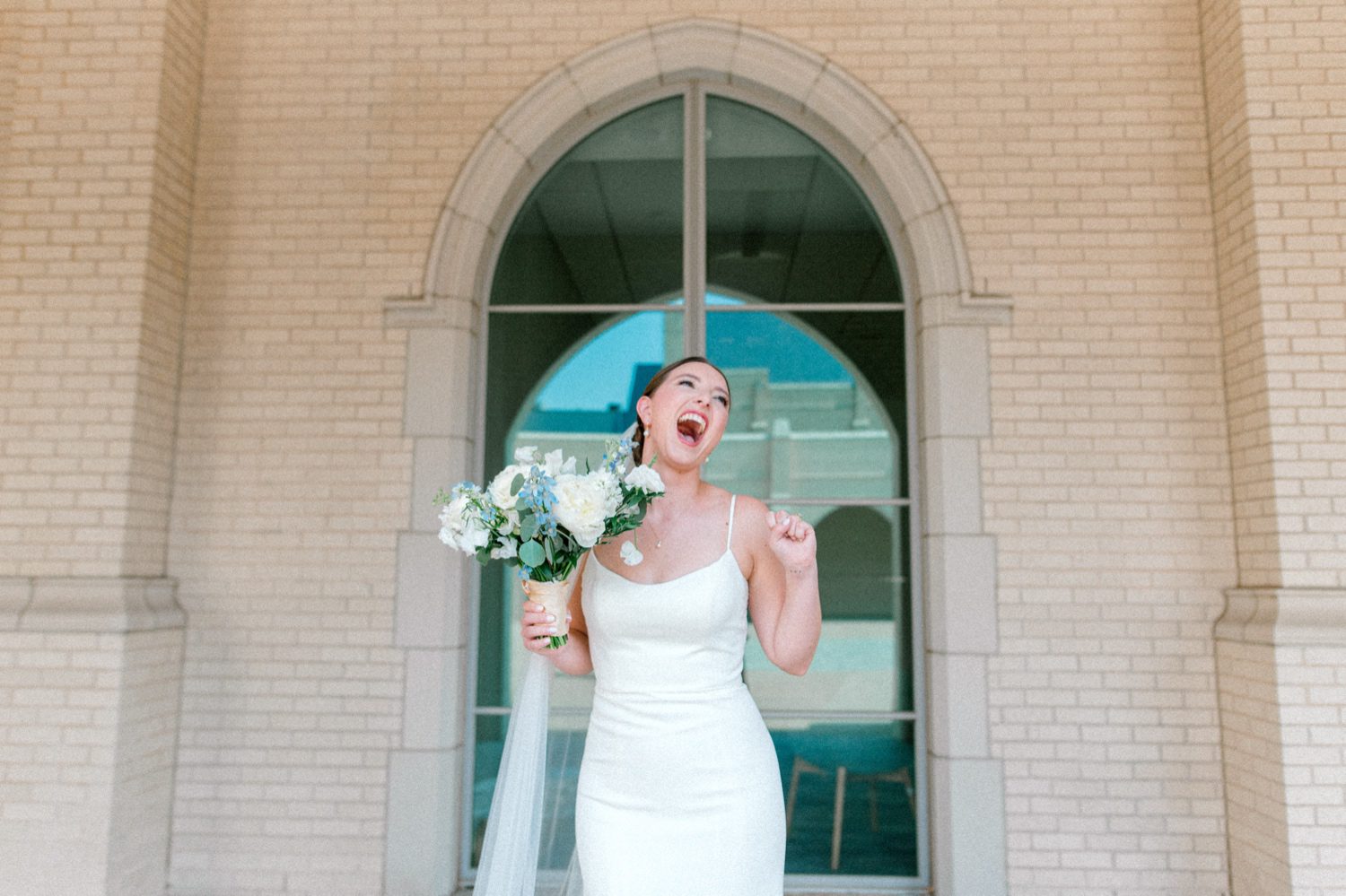 bride excited for wedding day