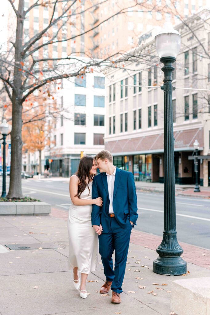 Couple in downtown Fort worth 
